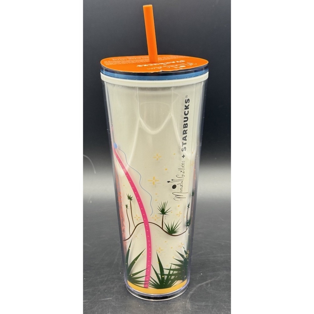 Starbucks Manuela Guillén 24 oz Tumbler 2023 Artist Collaboration No Topper